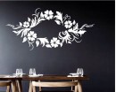 Beautiful Floral Garland Vinyl Decals Modern Wall Art